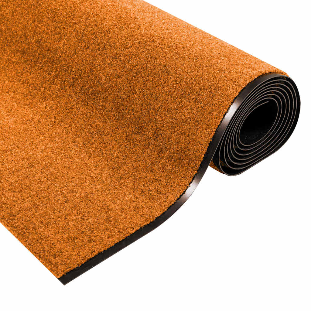 Fußmatte Orange und Schwarz 120 x 400 cm Polyamid und PVC