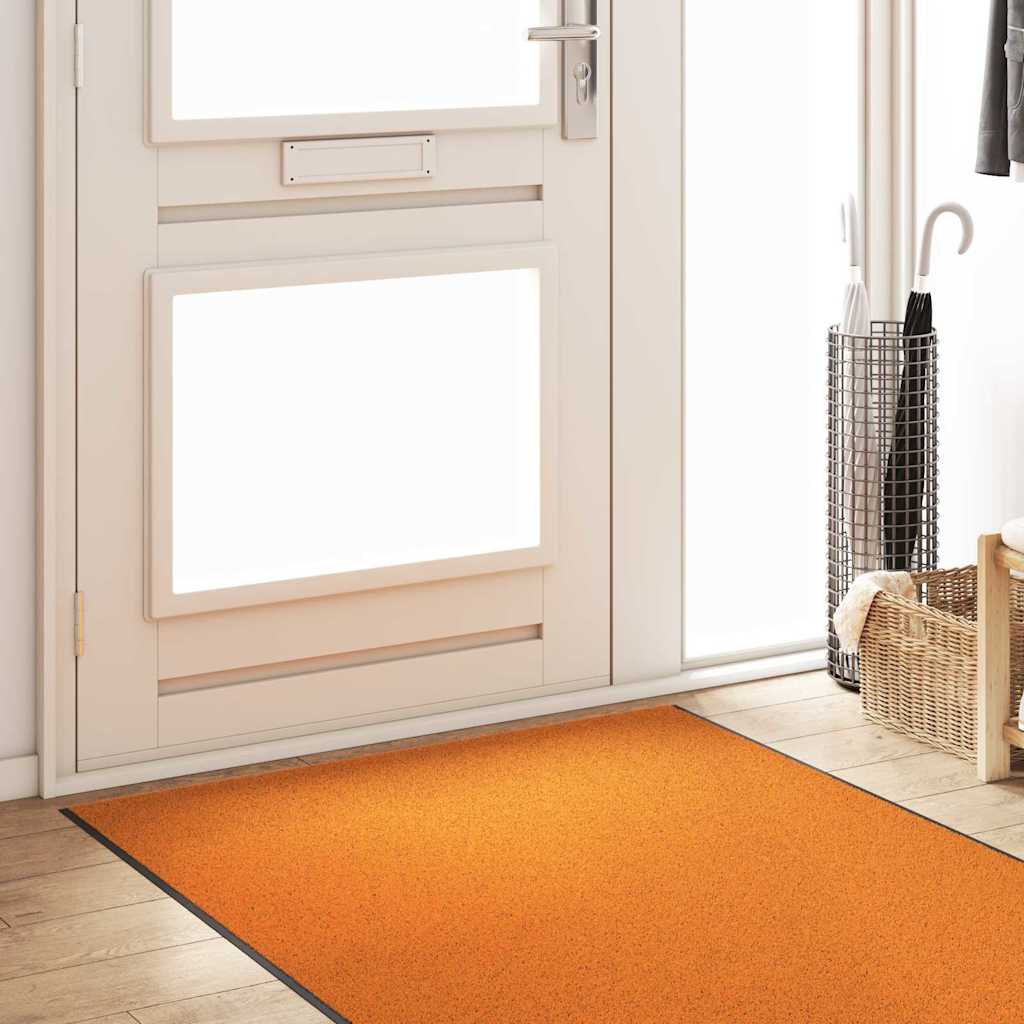 Fußmatte Orange und Schwarz 120 x 400 cm Polyamid und PVC
