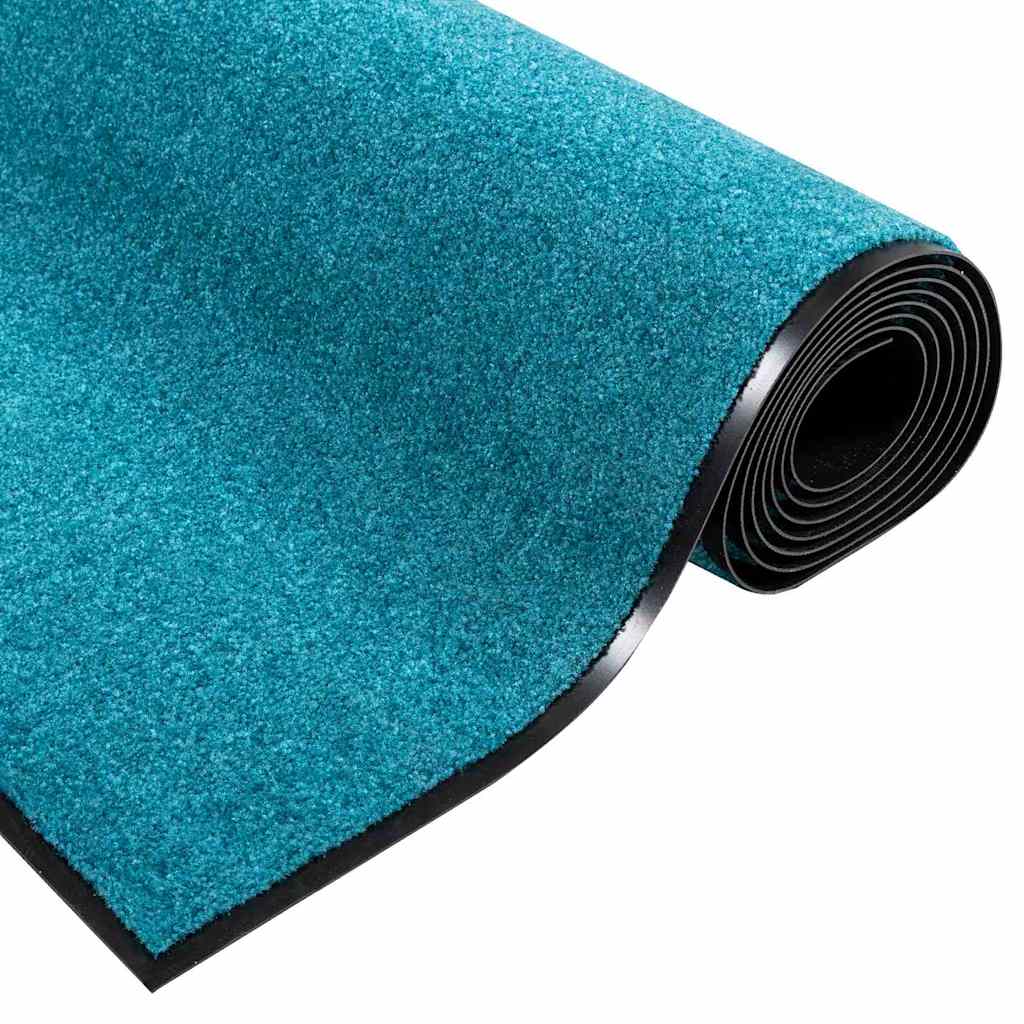 Fußmatte Cyan und Schwarz 120 x 300 cm 100% Polyamid