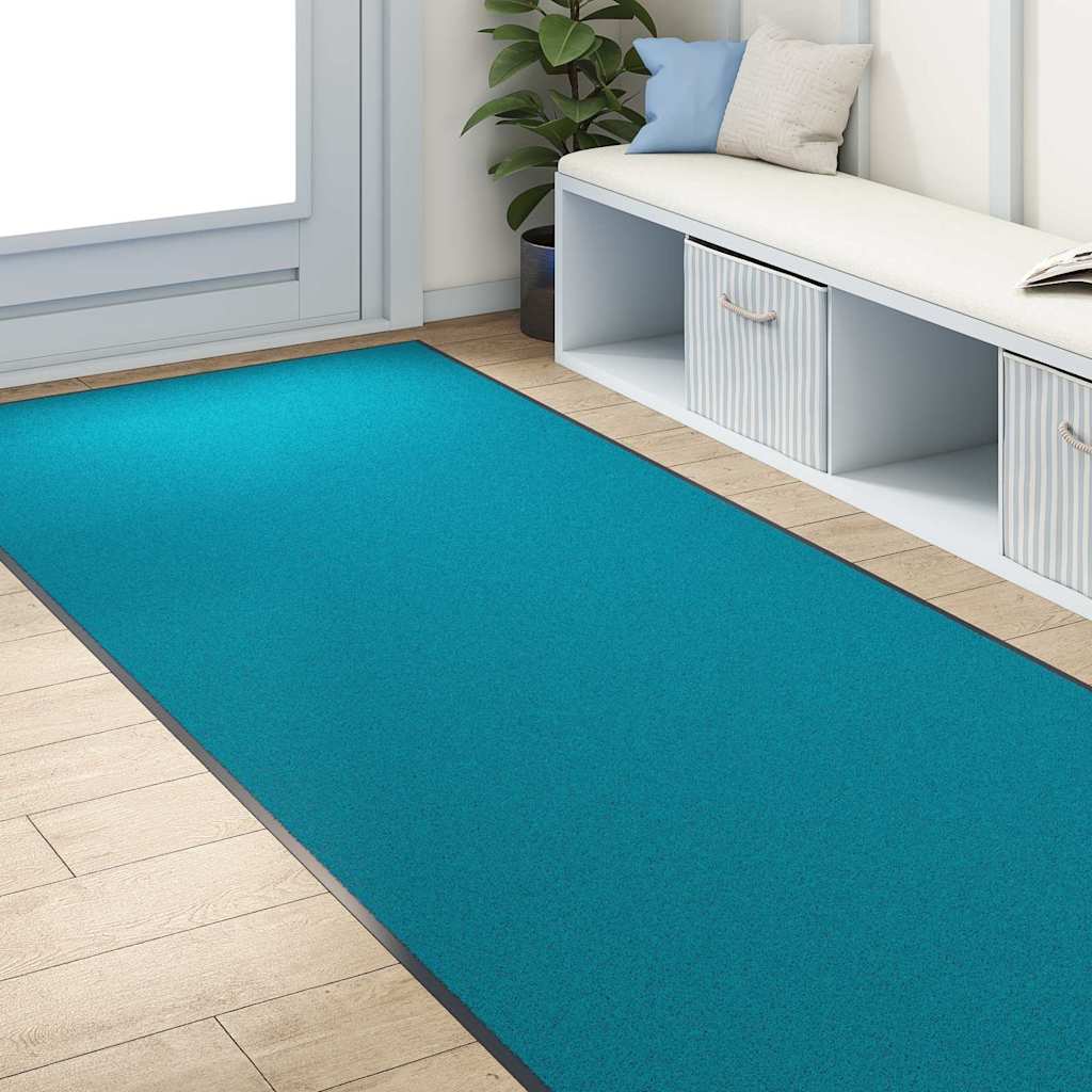 Fußmatte Cyan und Schwarz 120 x 300 cm 100% Polyamid
