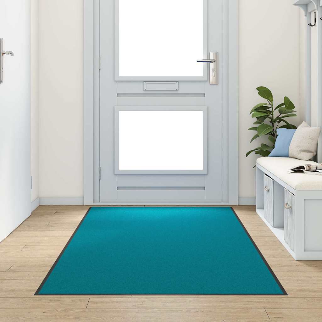 Fußmatte Cyan und Schwarz 120 x 300 cm 100% Polyamid