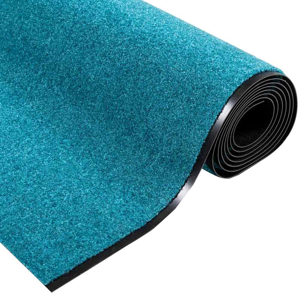 Fußmatte Cyan und Schwarz 120 x 400 cm Polyamid und PVC