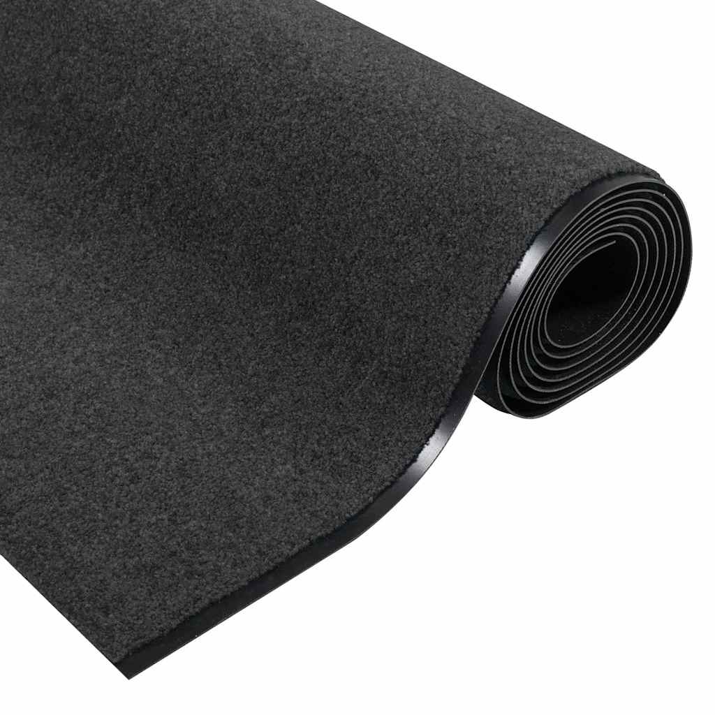 Fußmatte Anthrazit und Schwarz 120 x 350 cm 100% Polyamid