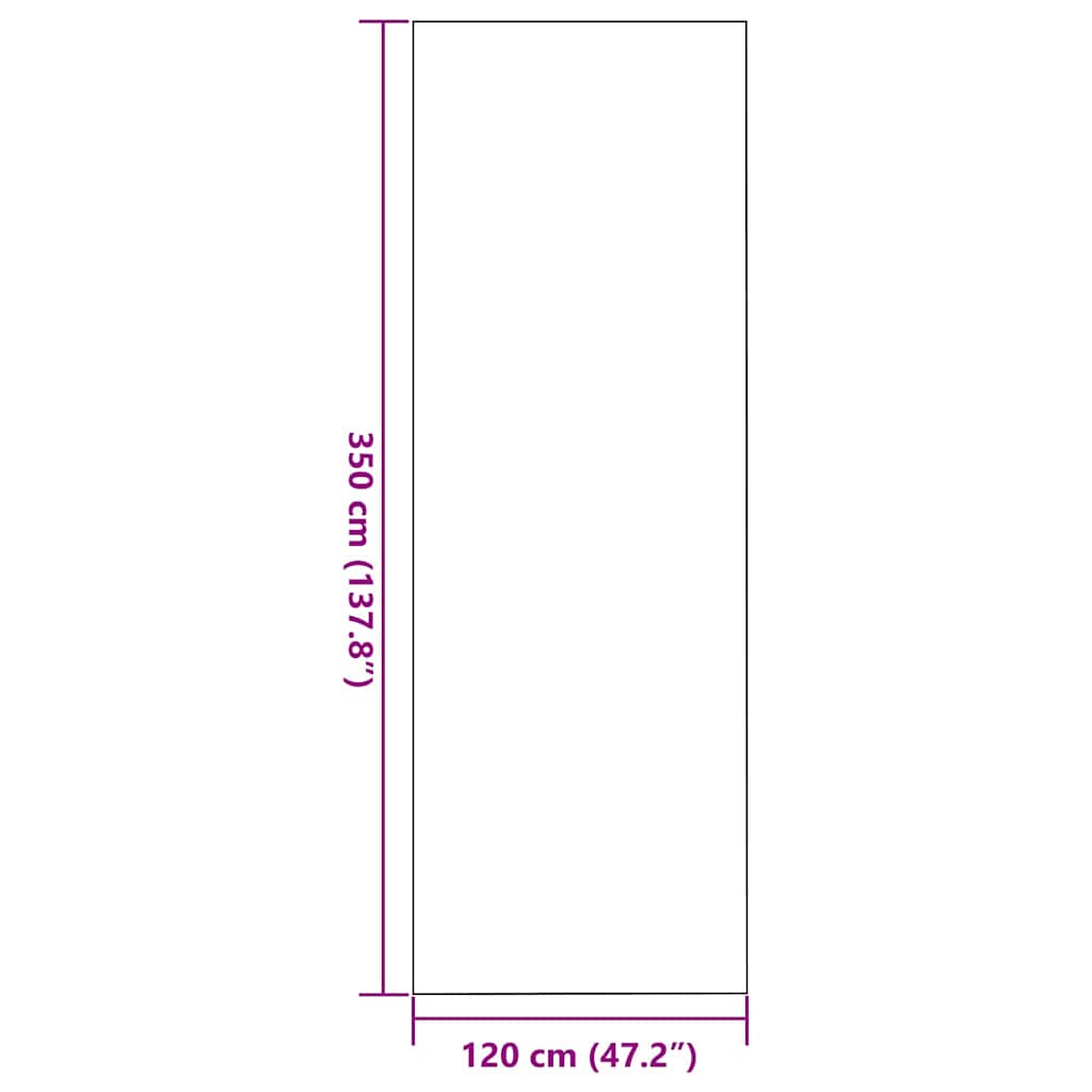 Fußmatte Grau und Schwarz 120 x 350 cm 100% Polyamid