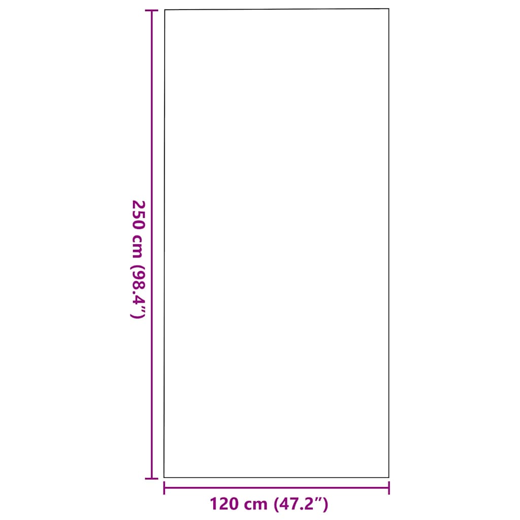 Fußmatte Braun und Schwarz 120 x 250 cm 100% Polyamid