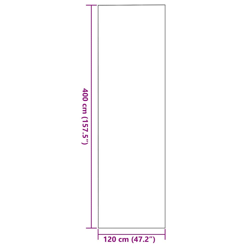 Fußmatte Braun und Schwarz 120 x 400 cm 100% Polyamid