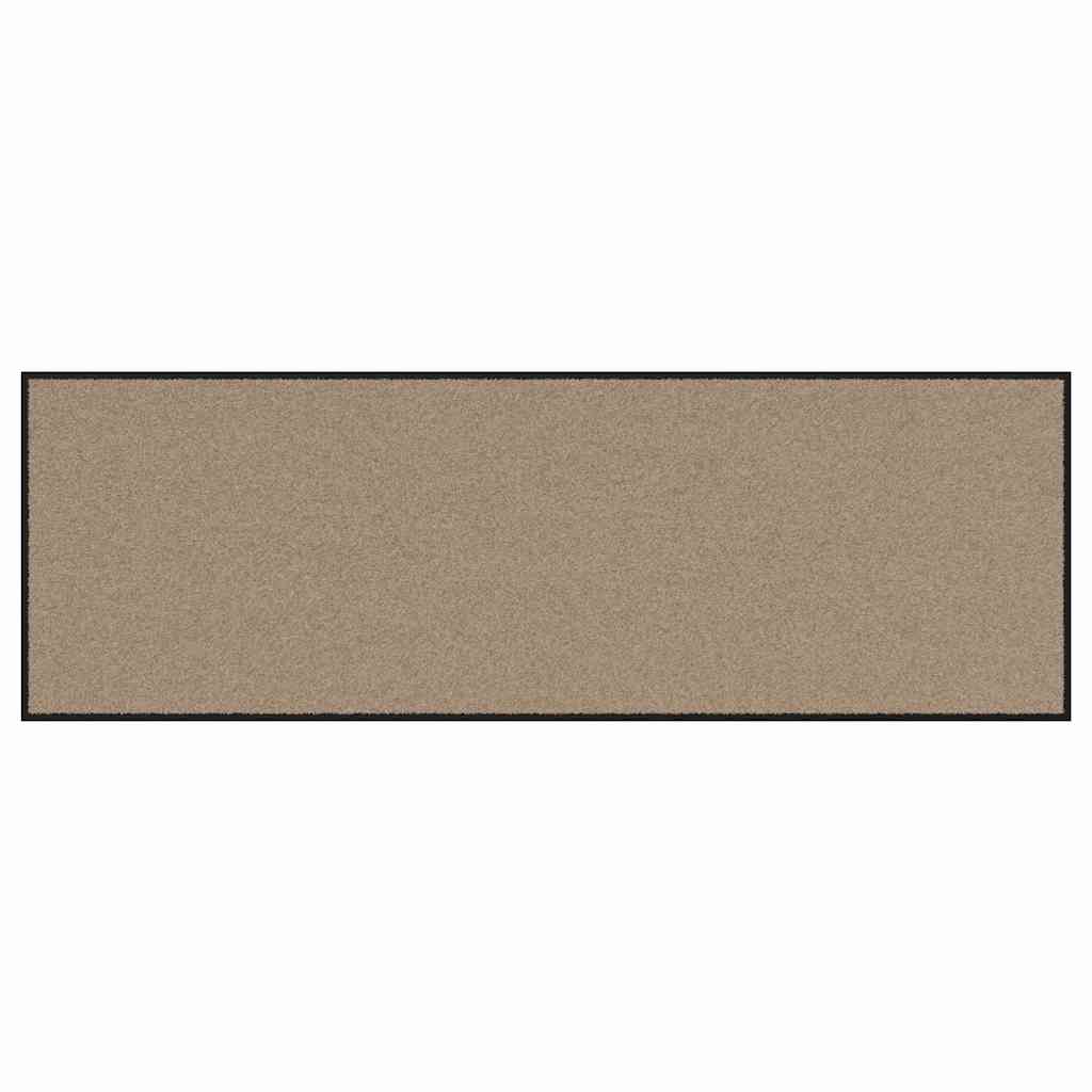 Fußmatte Beige und Schwarz 60 x 180 cm 100% Polyamid