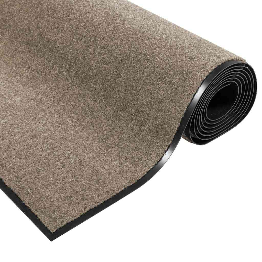 Fußmatte Beige und Schwarz 90 x 150 cm 100% Polyamid