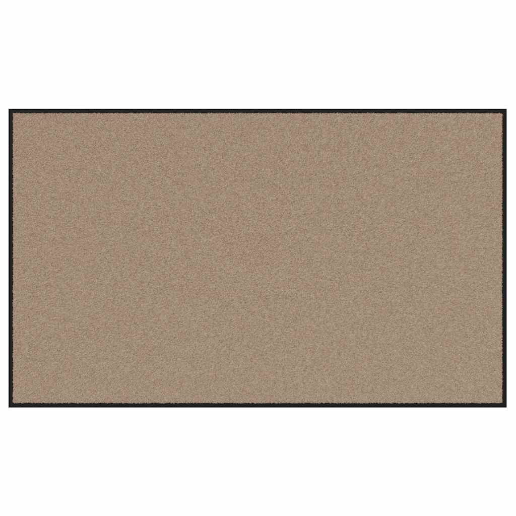 Fußmatte Beige und Schwarz 90 x 150 cm 100% Polyamid