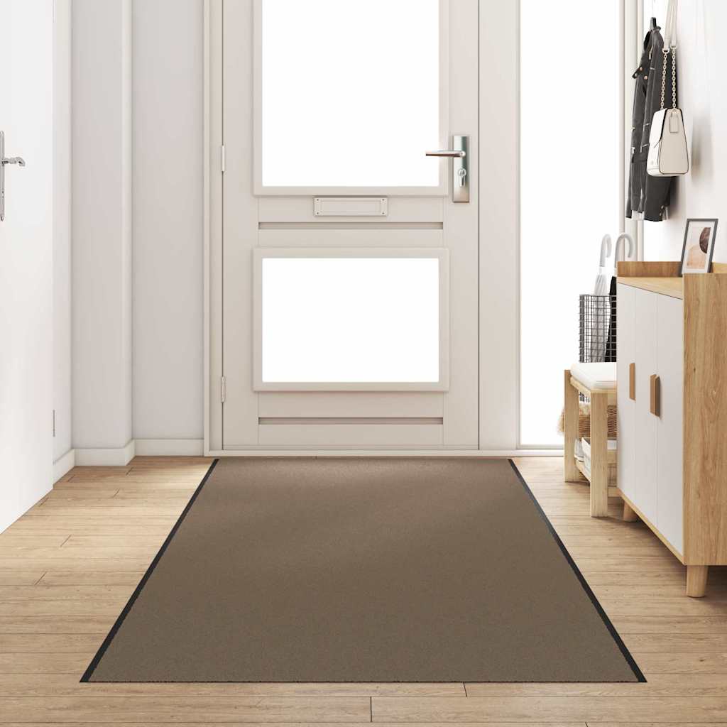 Fußmatte Beige und Schwarz 120 x 350 cm 100% Polyamid
