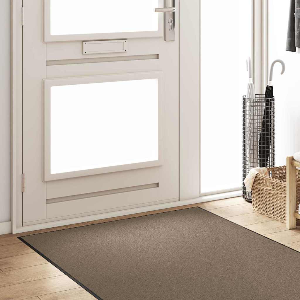 Fußmatte Beige und Schwarz 120 x 400 cm 100% Polyamid