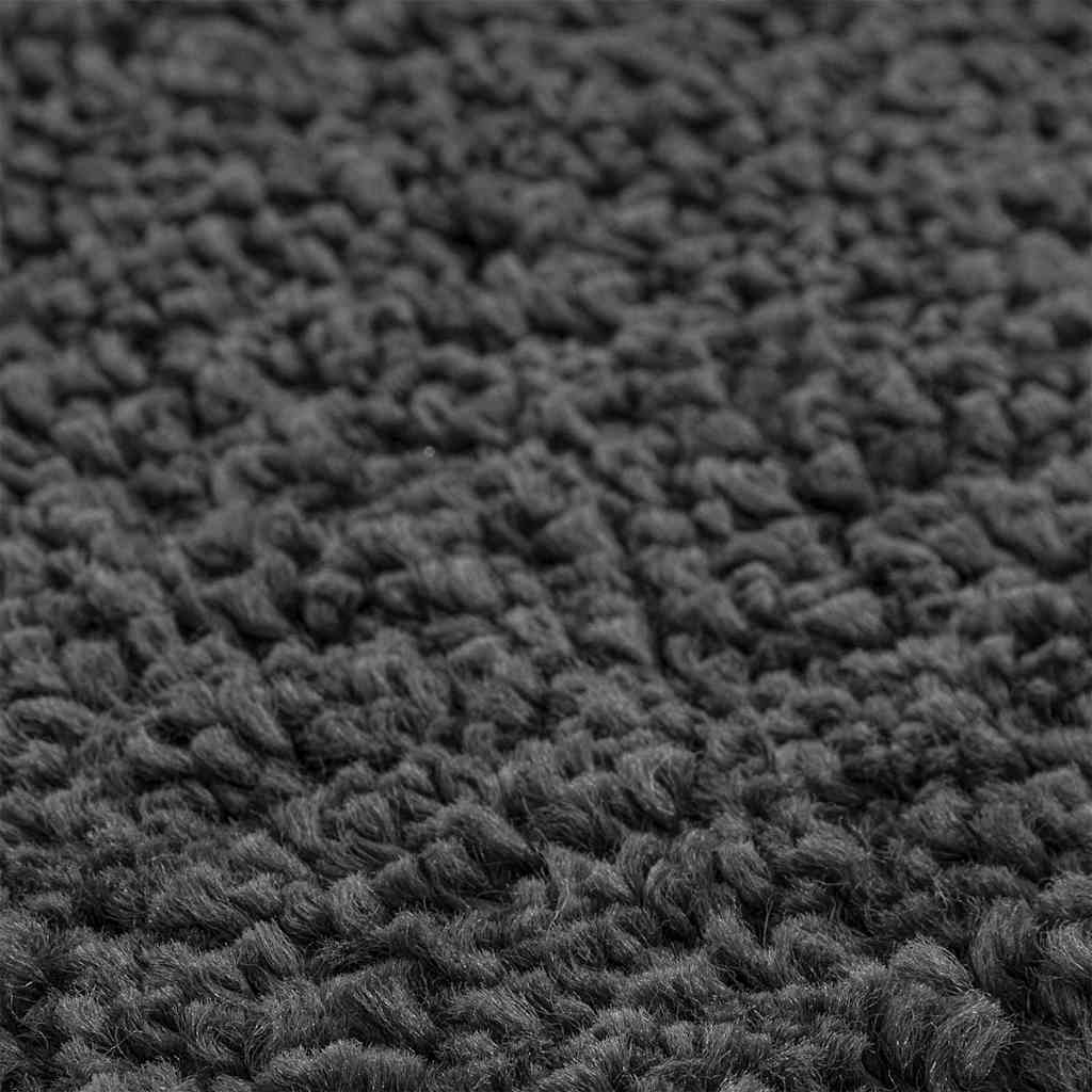 Anti-Rutsch Shaggy Teppich Dunkelgrau 120 x 120 cm PP
