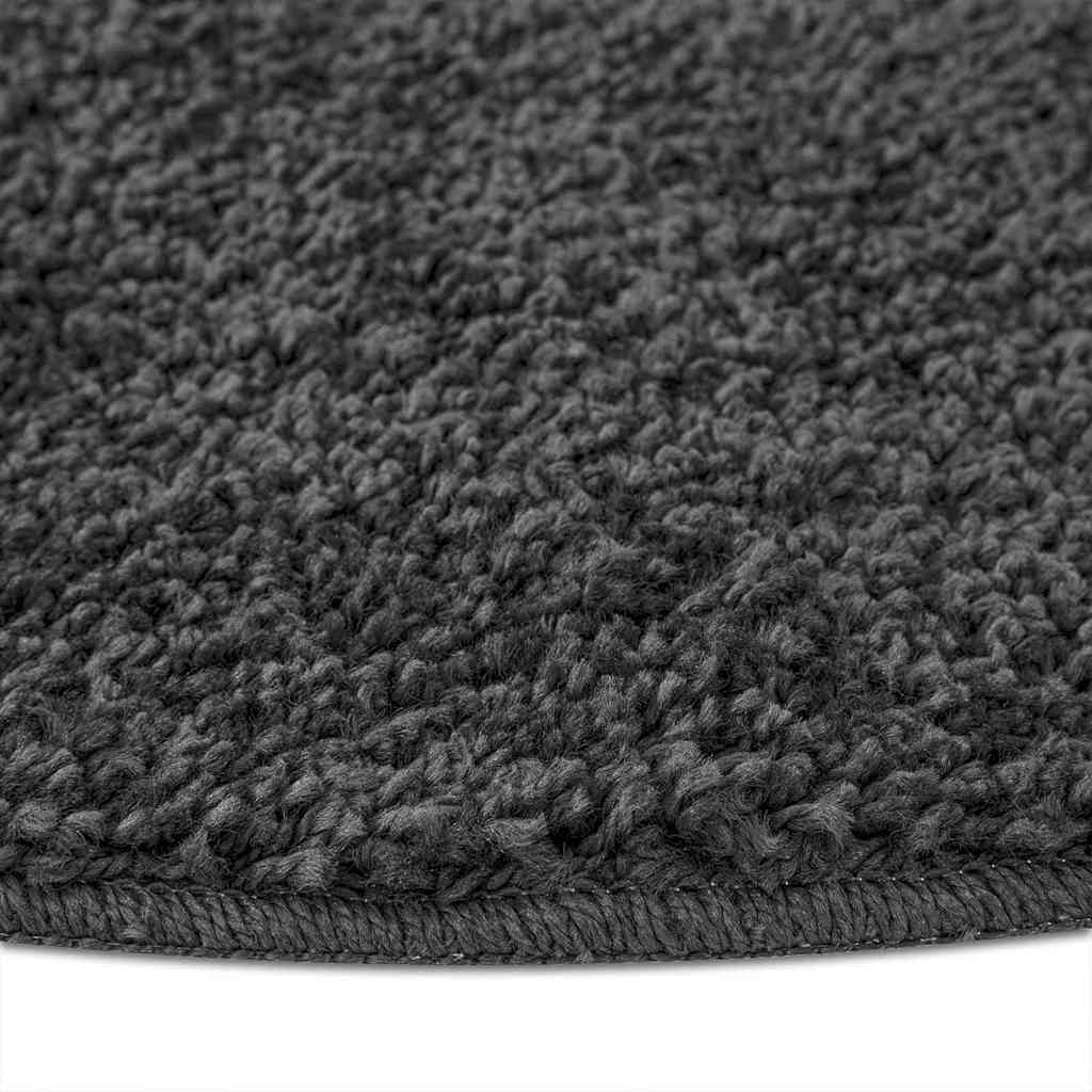 Anti-Rutsch Shaggy Teppich Dunkelgrau 120 x 120 cm PP