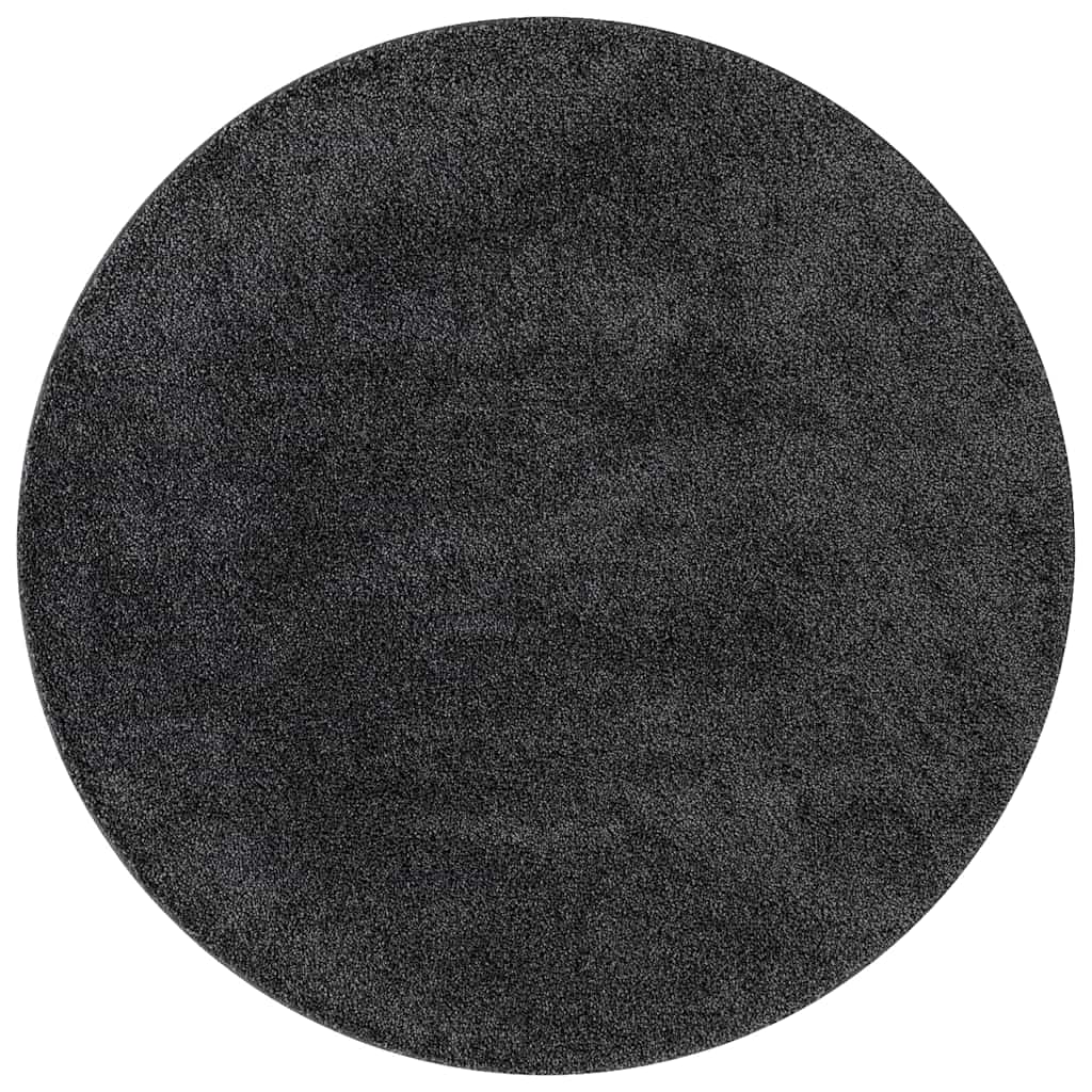 Anti-Rutsch Shaggy Teppich Dunkelgrau 120 x 120 cm PP