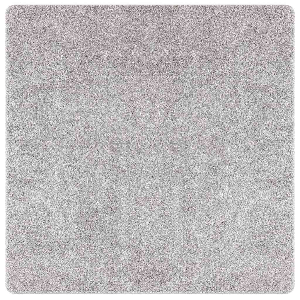 Anti-Rutsch Shaggy Teppich Grau 160 x 160 cm PP