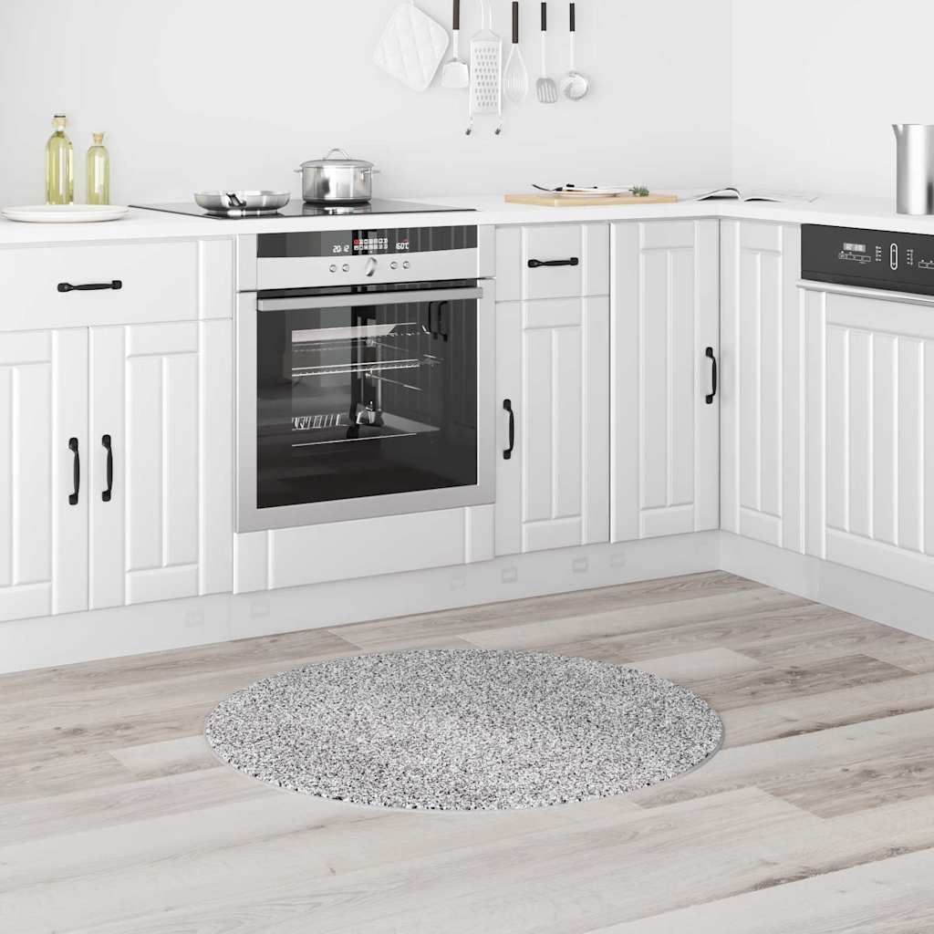 Anti-Rutsch Shaggy Teppich Grau 90 x 90 cm PP