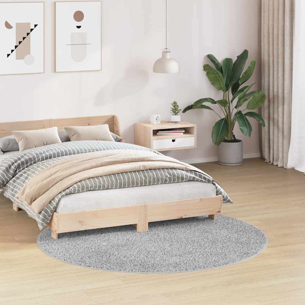Anti-Rutsch Shaggy Teppich Grau 160 x 160 cm PP