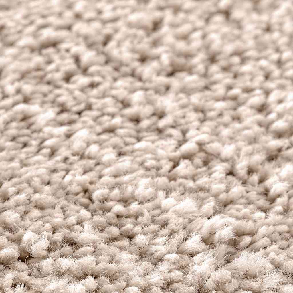 Anti-Rutsch Shaggy Teppich Creme 160 x 160 cm PP