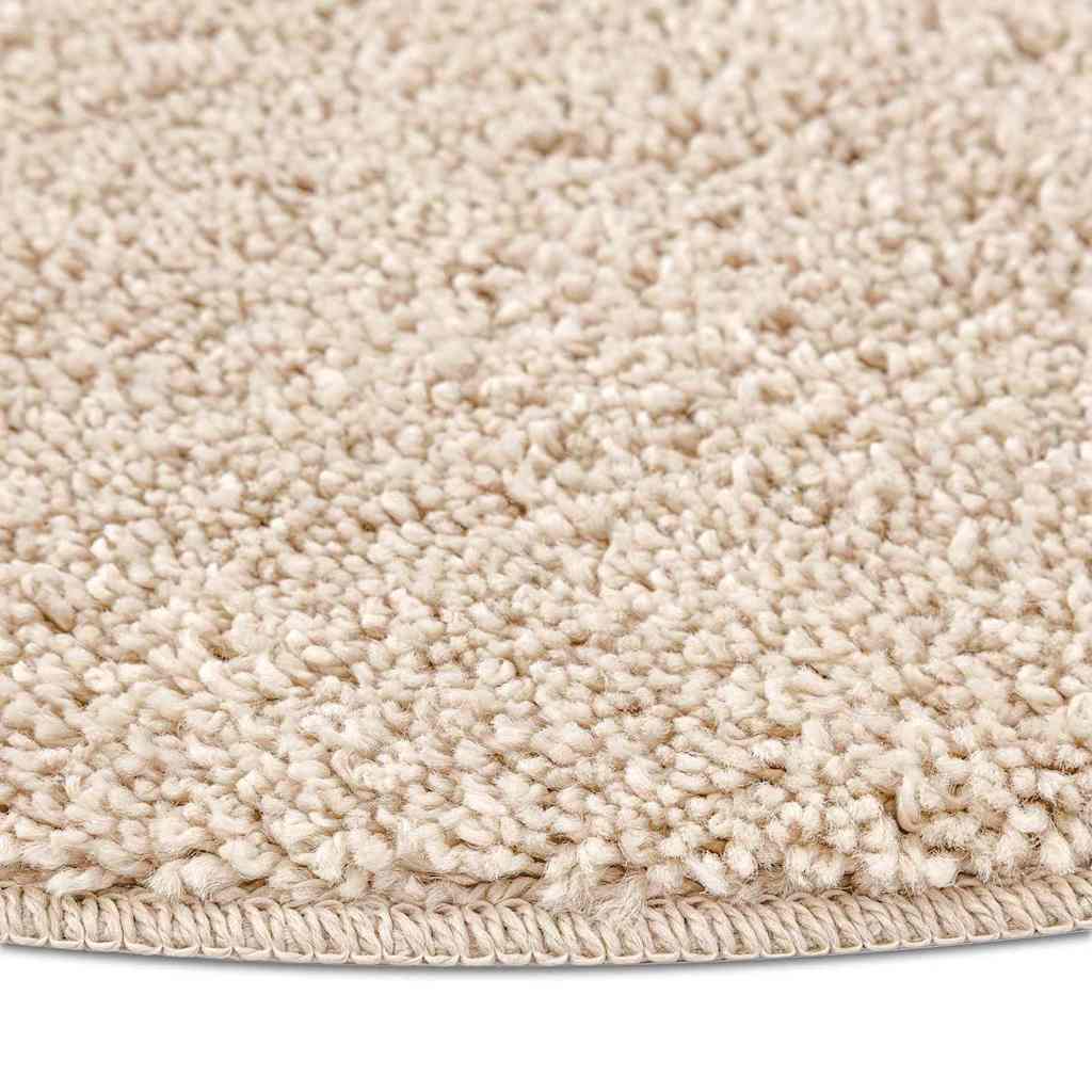Anti-Rutsch Shaggy Teppich Creme 160 x 160 cm PP