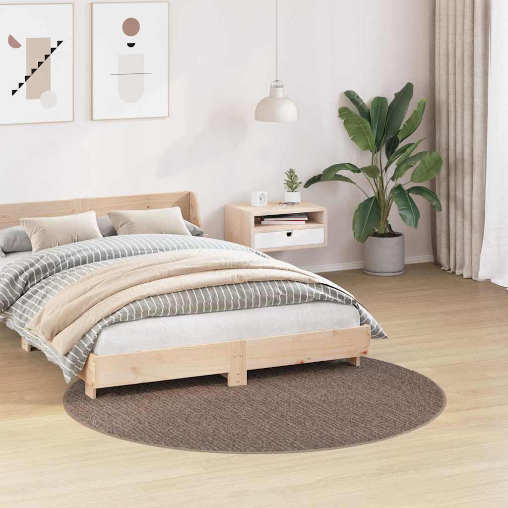Anti-Rutsch Shaggy Teppich Braun 160 x 160 cm PP