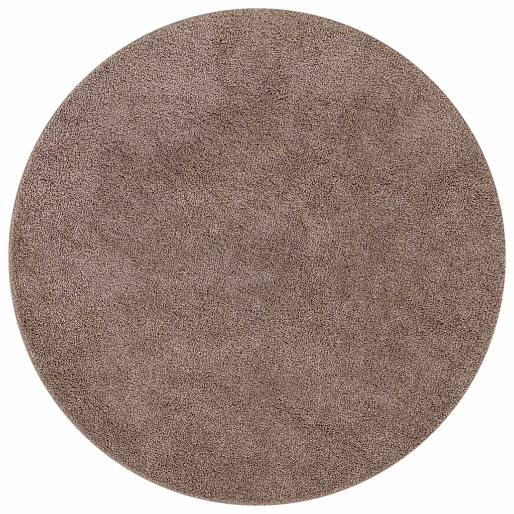 Anti-Rutsch Shaggy Teppich Braun 160 x 160 cm PP