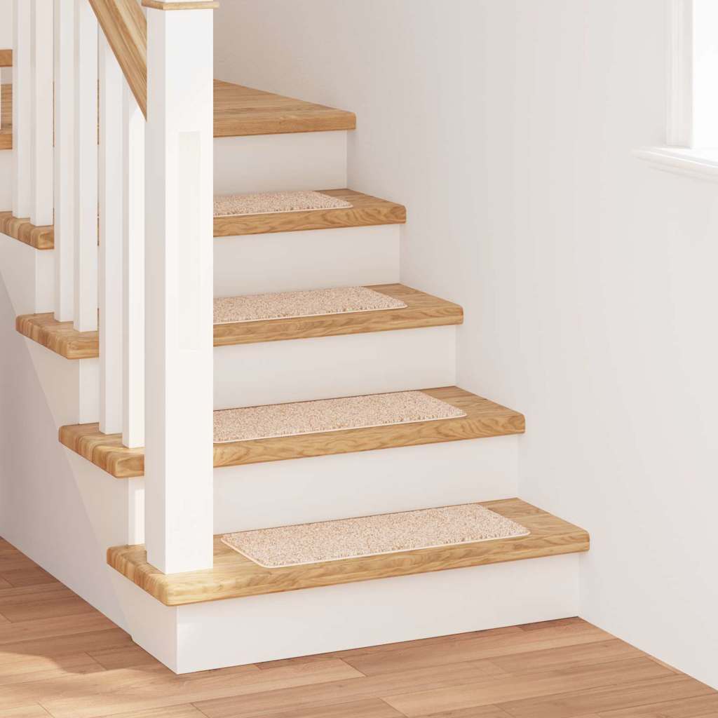 Rutschfeste Treppenmatten 15 pcs Creme 60 x 25 cm PP