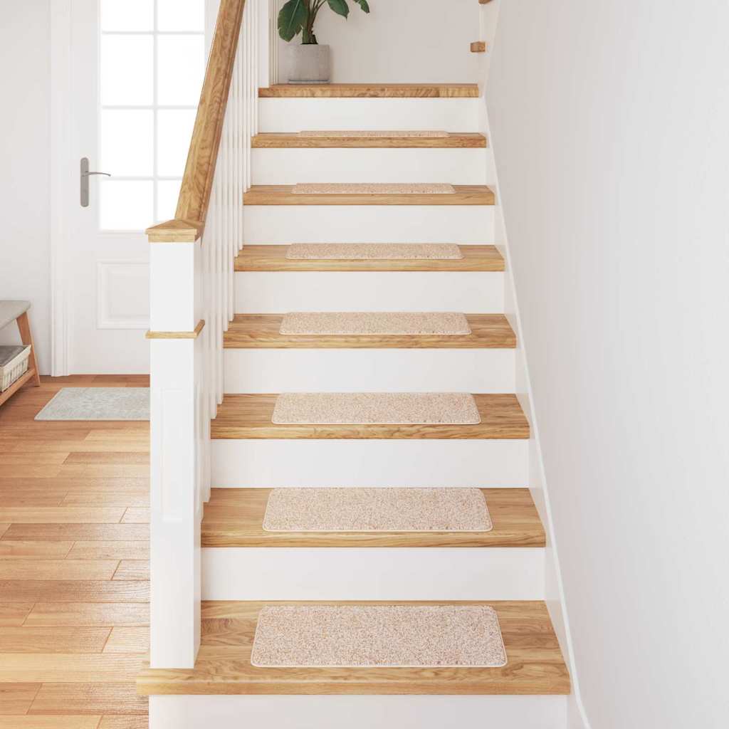 Rutschfeste Treppenmatten 15 pcs Creme 60 x 25 cm PP