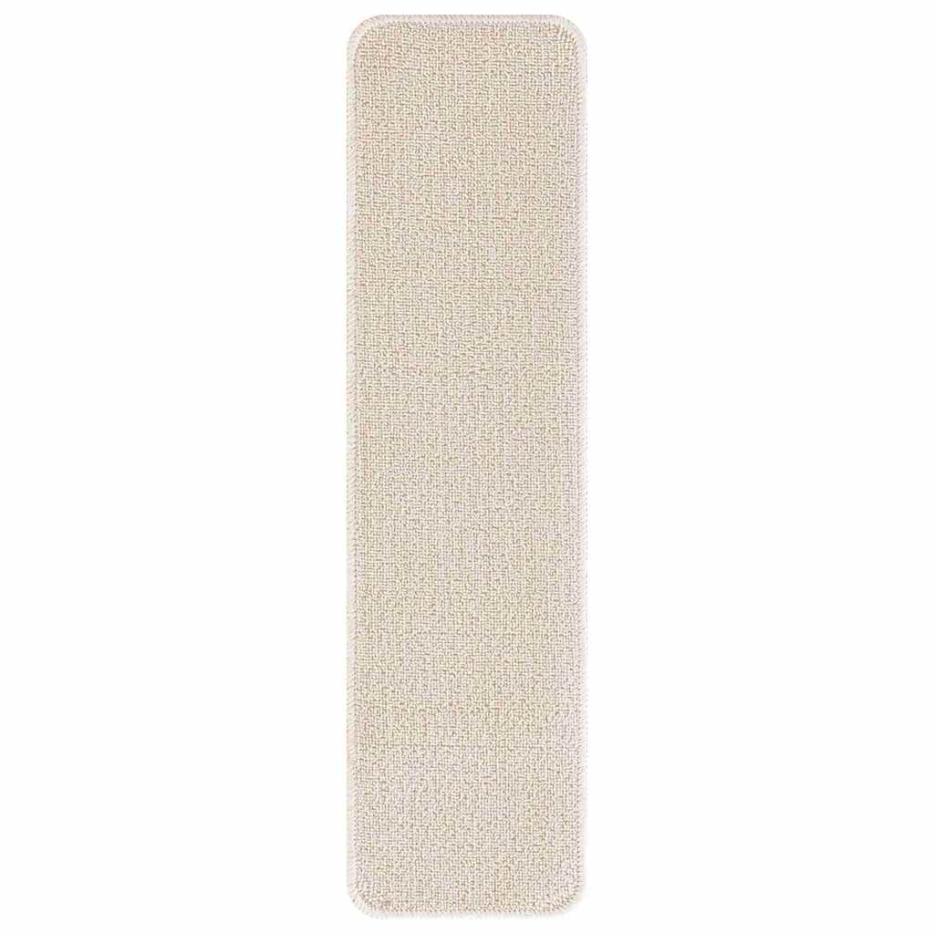 Rutschfeste Treppenmatten 15 pcs Creme 75 x 20 cm PP