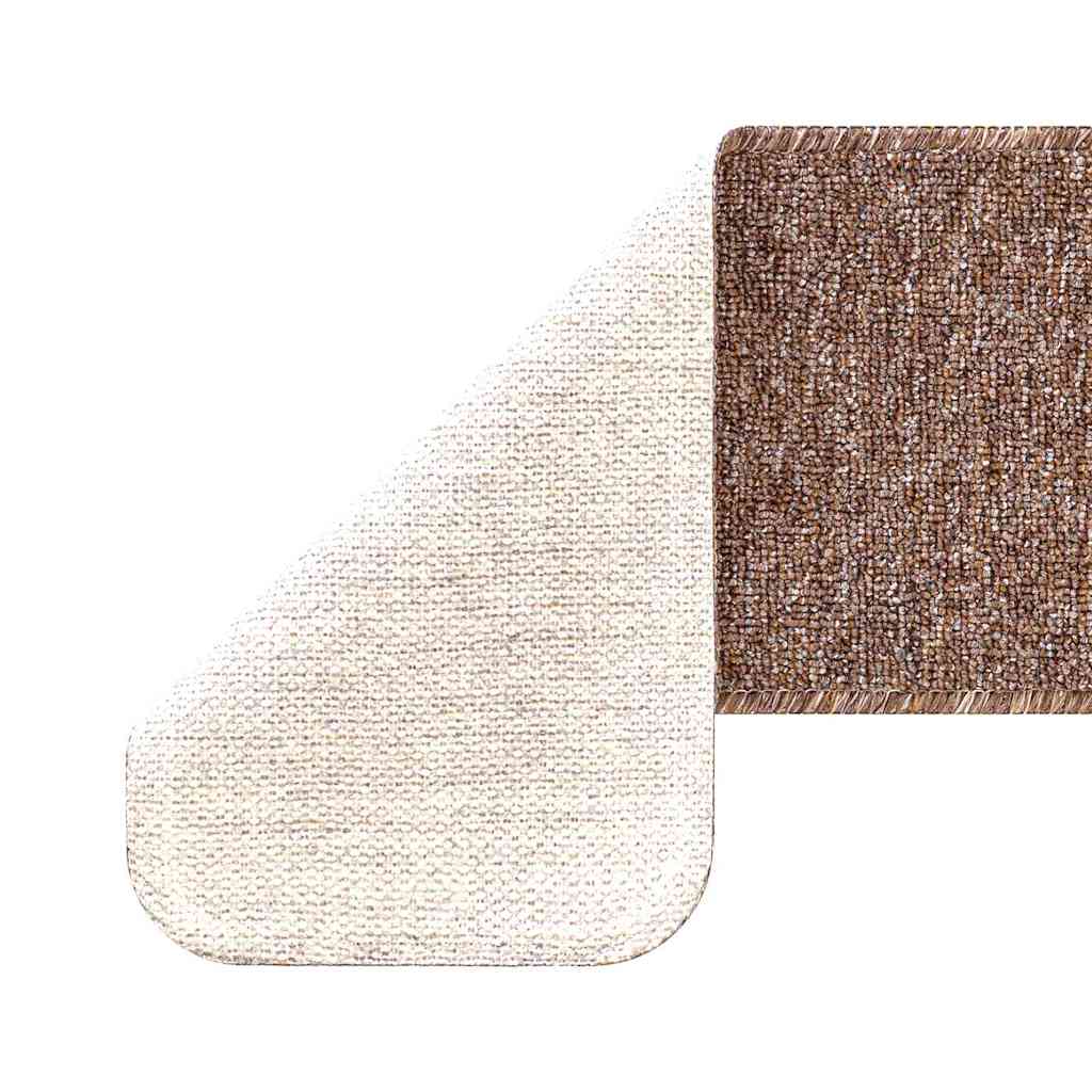 Rutschfeste Treppenmatten 15 pcs Braun 75 x 20 cm PP