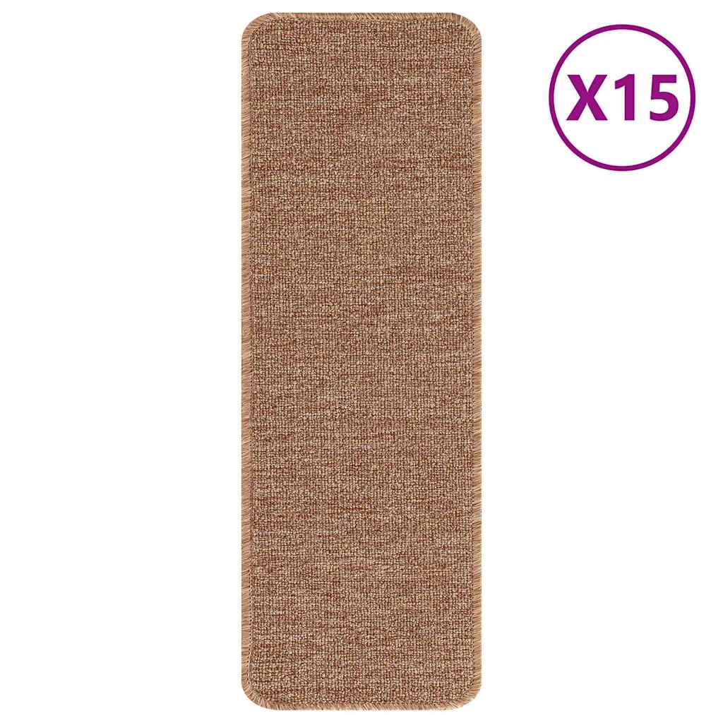 Rutschfeste Treppenmatten 15 pcs Gelb 60 x 25 cm PP