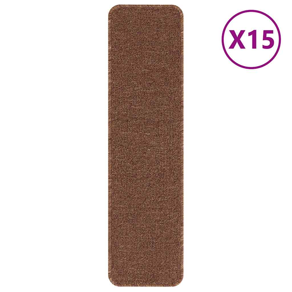 Rutschfeste Treppenmatten 15 pcs Gelb 75 x 20 cm PP