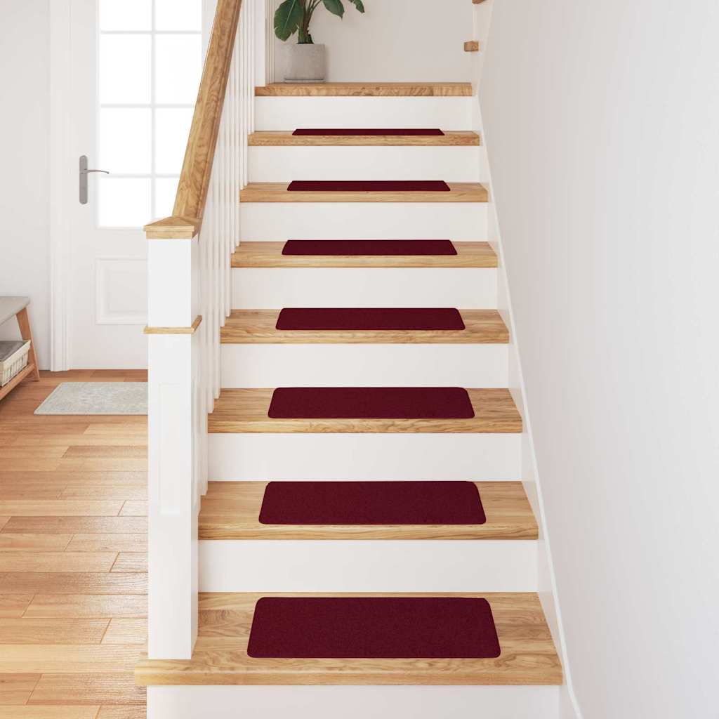Rutschfeste Treppenmatten 15 pcs Bordeaux 60 x 25 cm PP