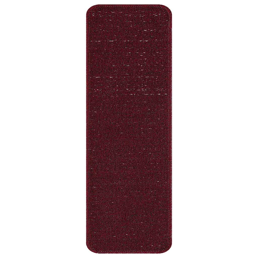 Rutschfeste Treppenmatten 15 pcs Bordeaux 60 x 25 cm PP
