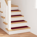Rutschfeste Treppenmatten 15 pcs Bordeaux 75 x 20 cm PP