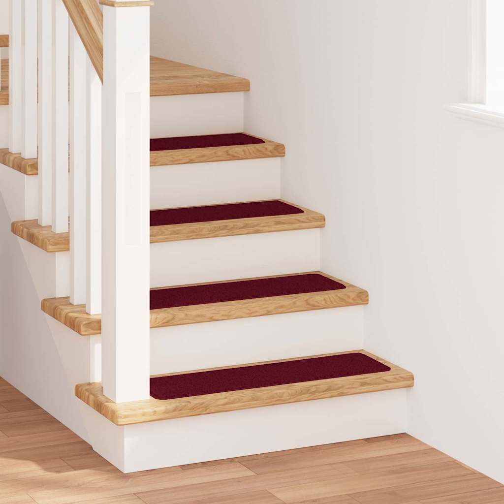 Rutschfeste Treppenmatten 15 pcs Bordeaux 75 x 20 cm PP