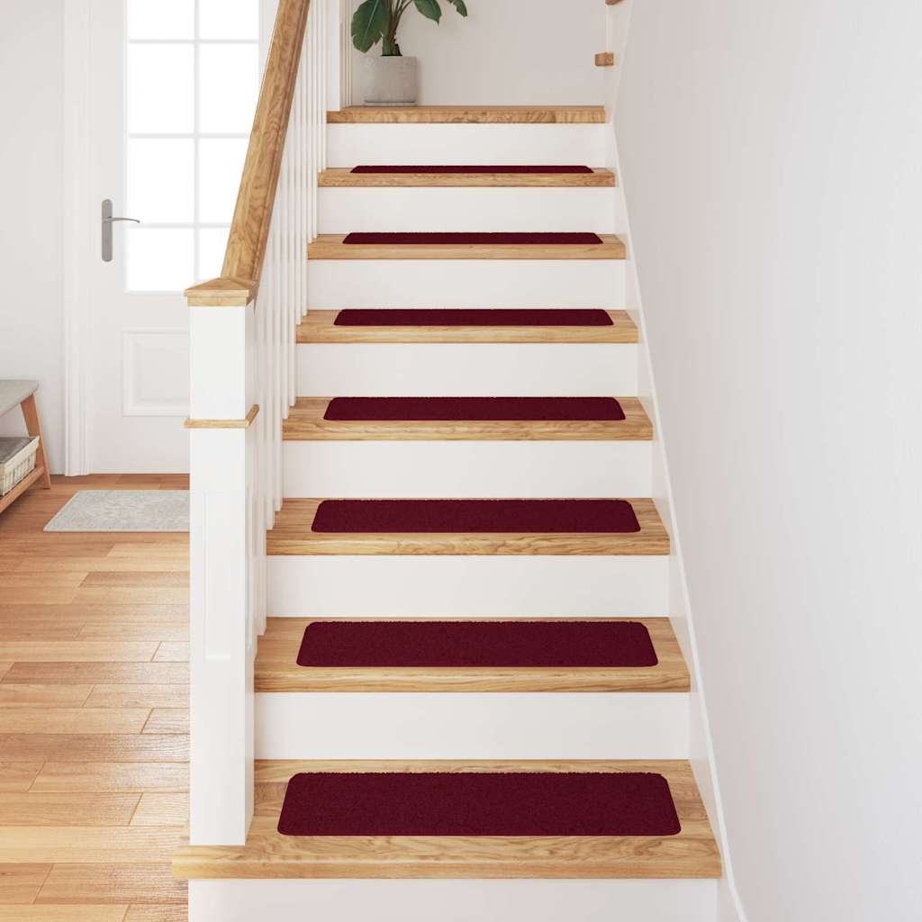 Rutschfeste Treppenmatten 15 pcs Bordeaux 75 x 20 cm PP