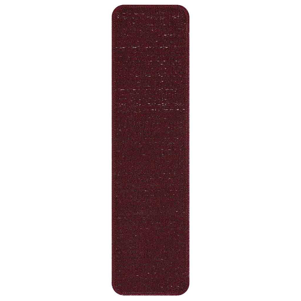 Rutschfeste Treppenmatten 15 pcs Bordeaux 75 x 20 cm PP
