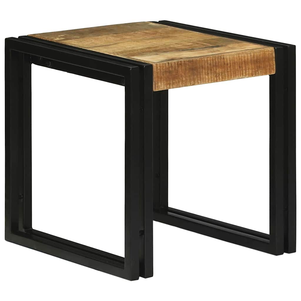 Nestingtisch 3 pcs Massives Mango Holz und Metall
