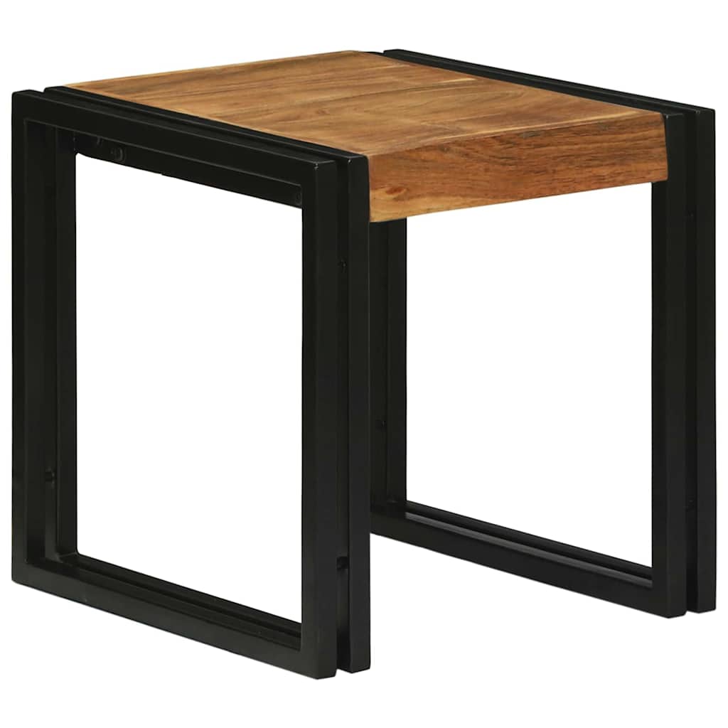 Nestingtisch 3 pcs Massivholz Akazie und Metall