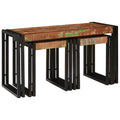 Nestingtisch 3 pcs Massives Recyclingholz und Metall