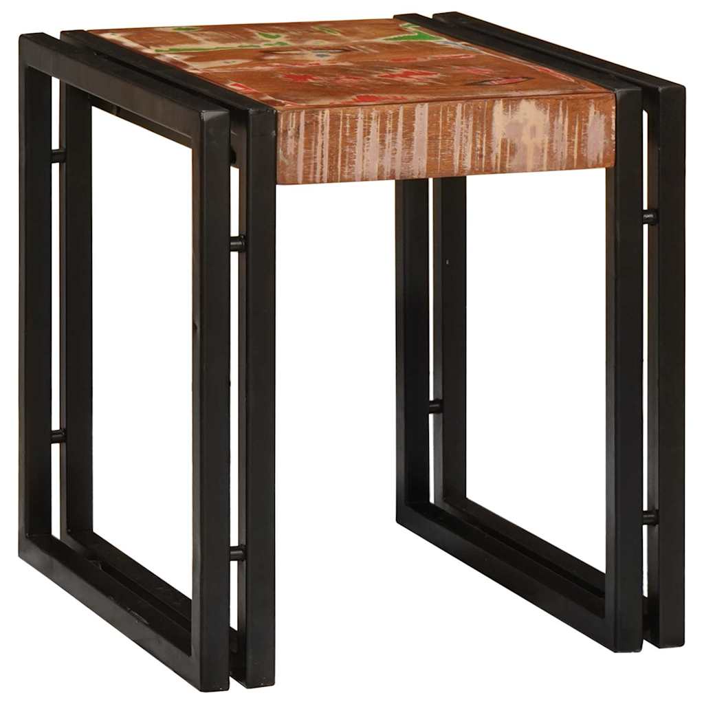 Nestingtisch 3 pcs Massives Recyclingholz und Metall