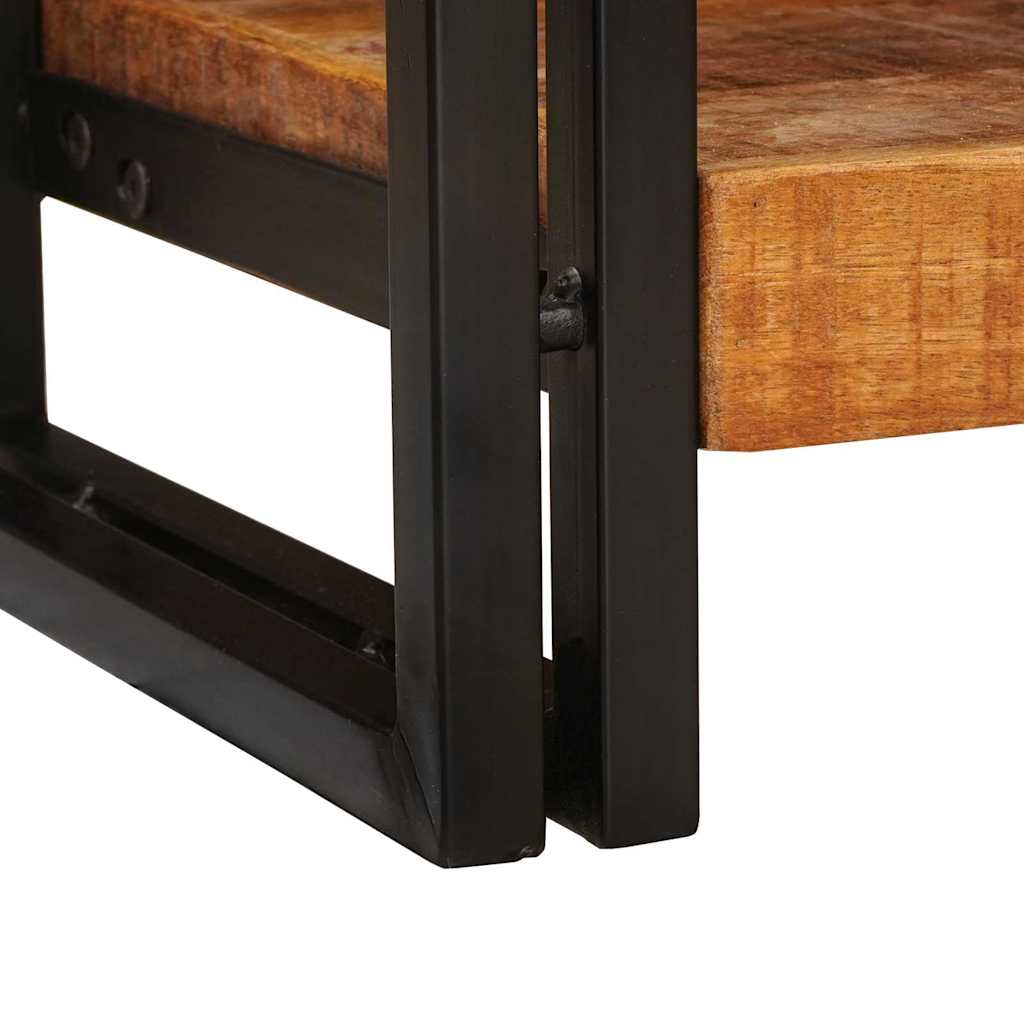 Konsolentisch mit Regal Braun 90 x 33 x 75 cm Massivholz Mango