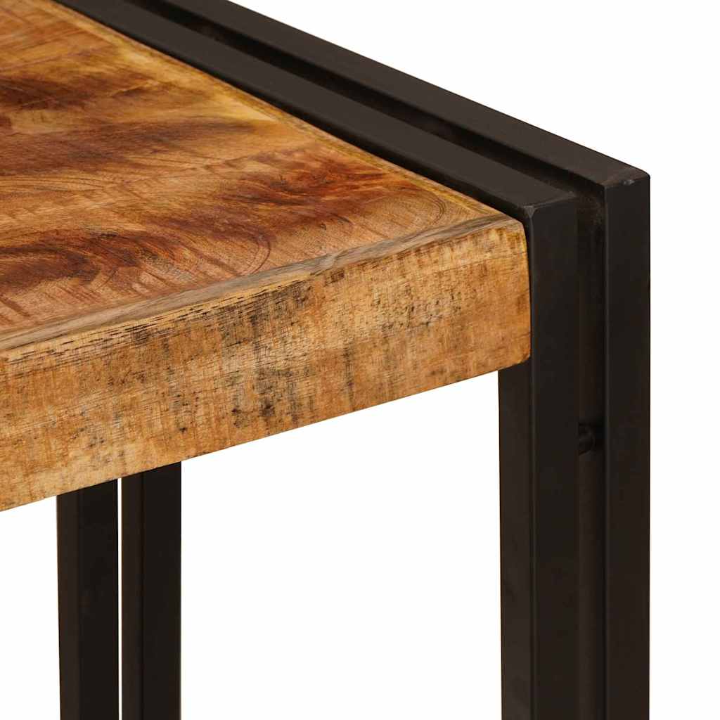 Konsolentisch mit Regal Braun 90 x 33 x 75 cm Massivholz Mango