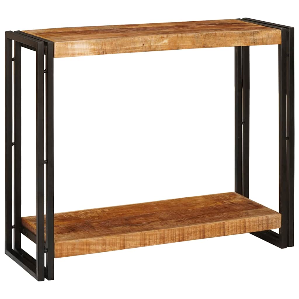 Konsolentisch mit Regal Braun 90 x 33 x 75 cm Massivholz Mango