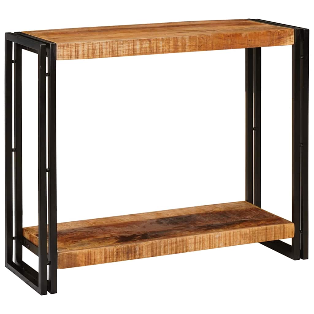 Konsolentisch mit Regal Braun 90 x 33 x 75 cm Massivholz Mango