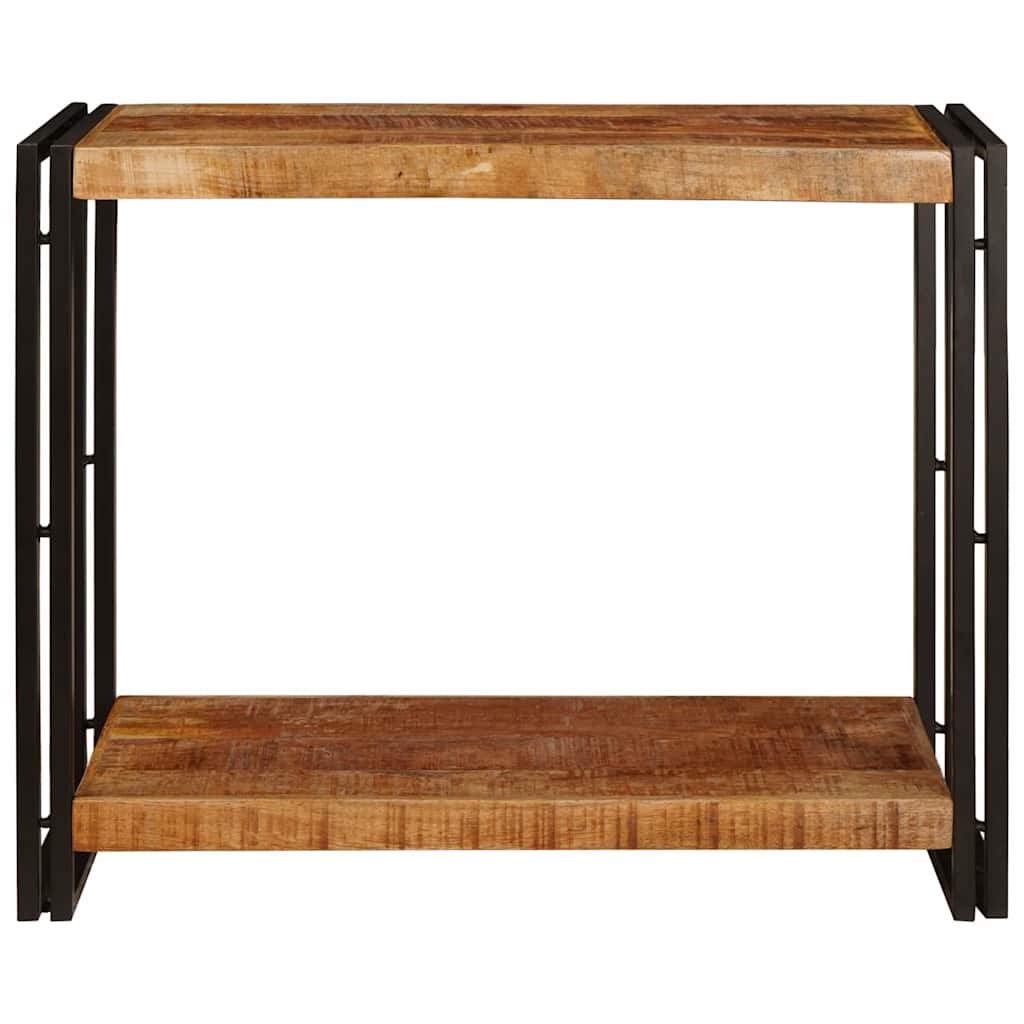 Konsolentisch mit Regal Braun 90 x 33 x 75 cm Massivholz Mango