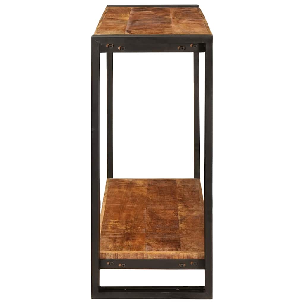 Konsolentisch mit Regal Braun 90 x 33 x 75 cm Massivholz Mango