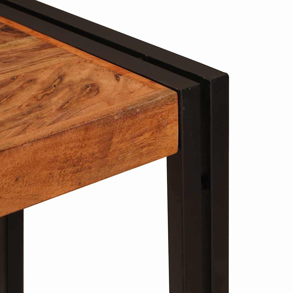 Konsolentisch mit Regal Braun 90 x 33 x 75 cm Massivholz Akazie