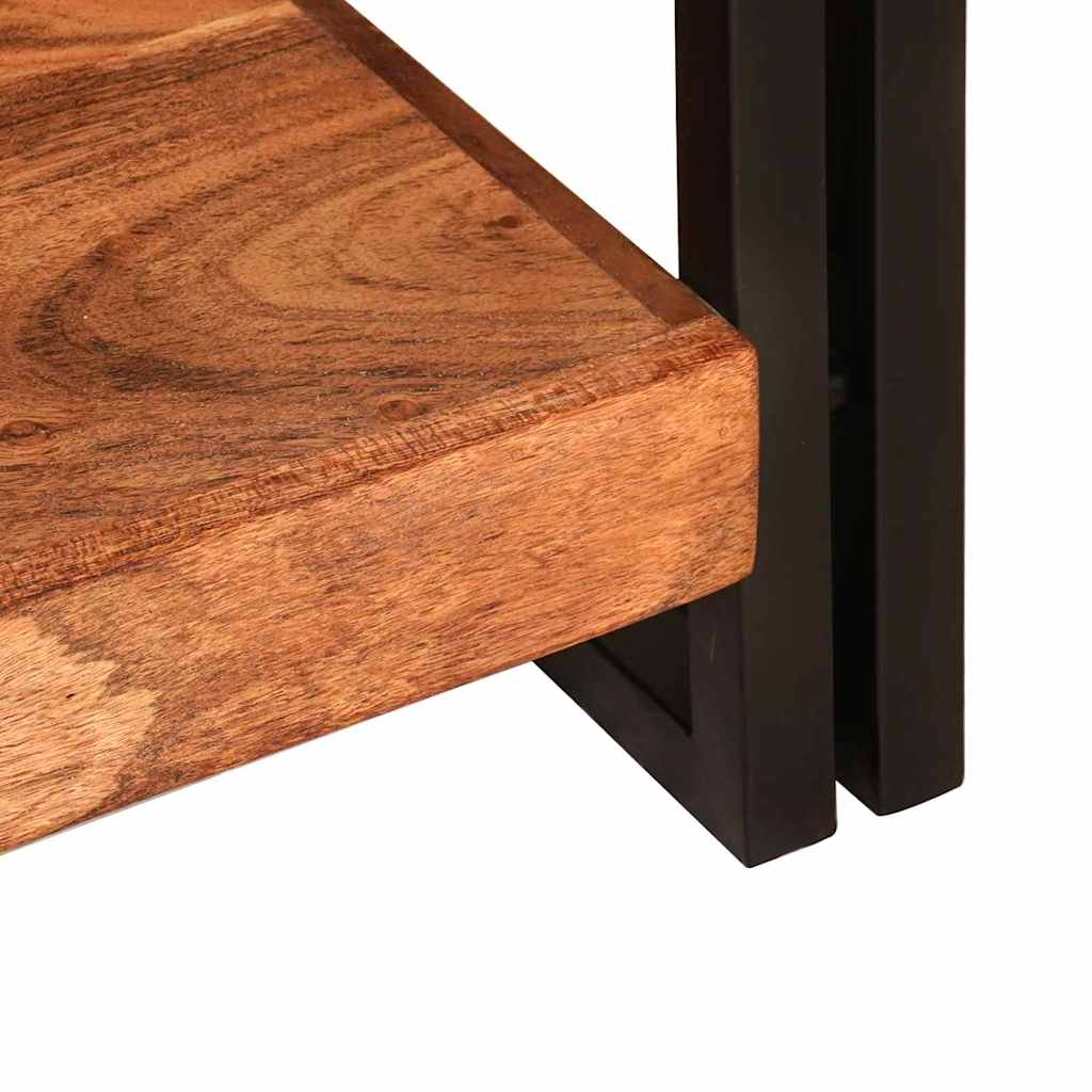 Konsolentisch mit Regal Braun 90 x 33 x 75 cm Massivholz Akazie