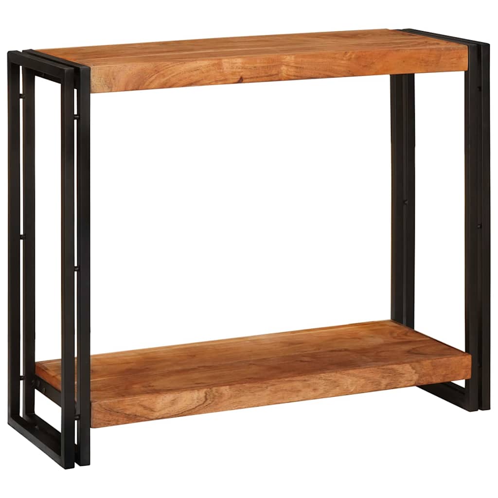 Konsolentisch mit Regal Braun 90 x 33 x 75 cm Massivholz Akazie